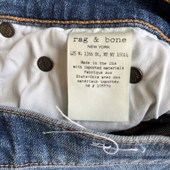 rag & bone Jeans Low Rise Skinny Distressed Jeans Women 25 style w1590k510erv - Picture 3 of 8